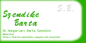 szendike barta business card